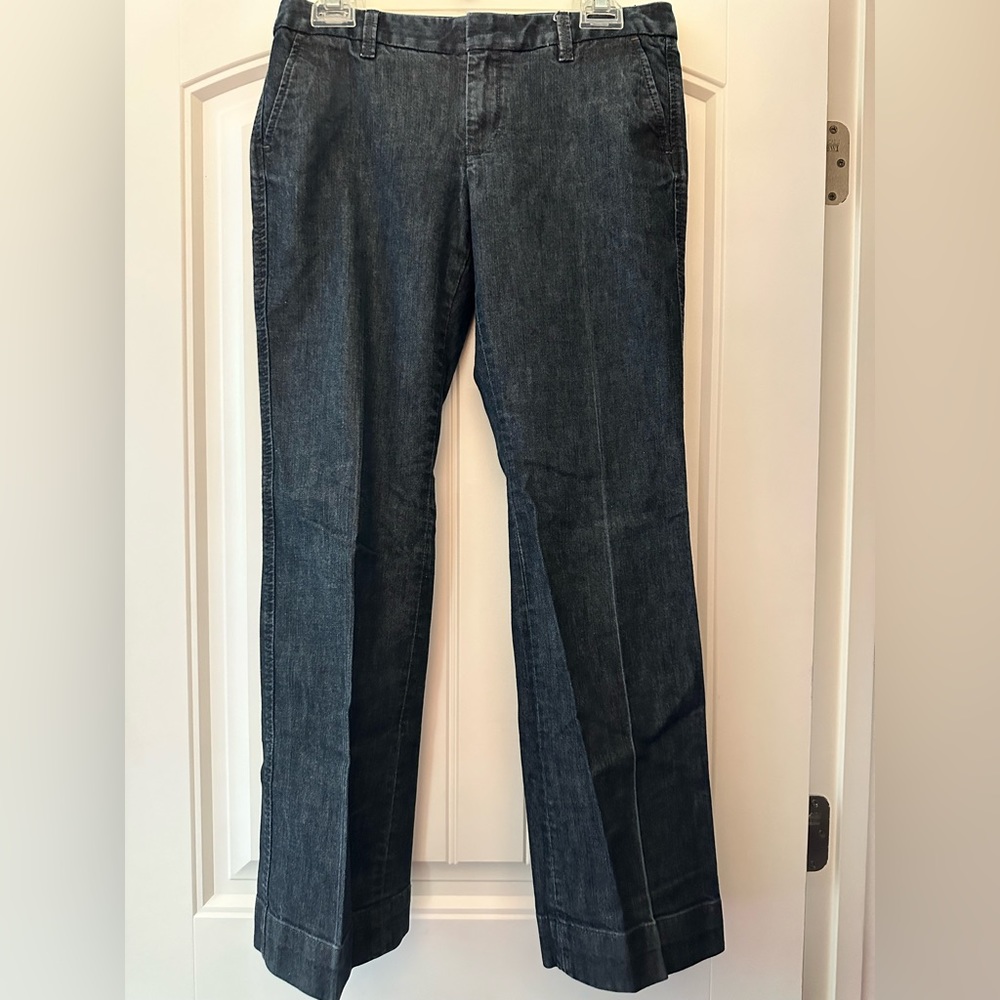 GAP Ankle Length Boot Cut Dark Wash Black Jeans 4